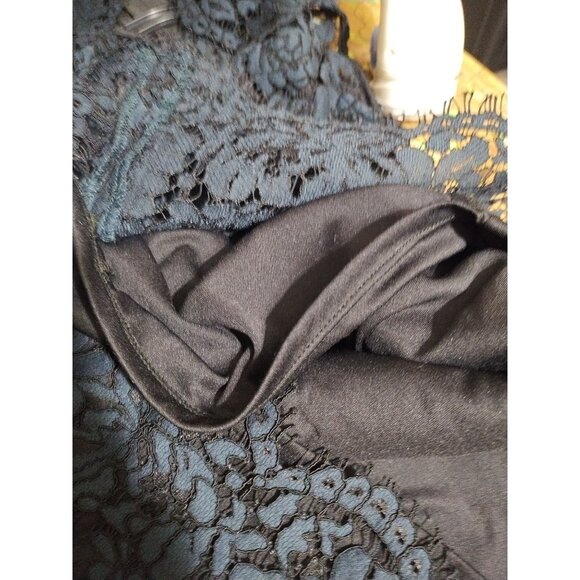 Banana Republic Sleeveless Lacy Navy Blue Cocktail Mini Dress 0P Glam Coquette - Picture 5 of 6